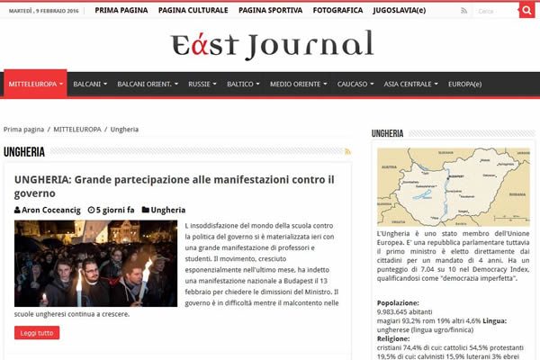 East Journal sull’Ungheria